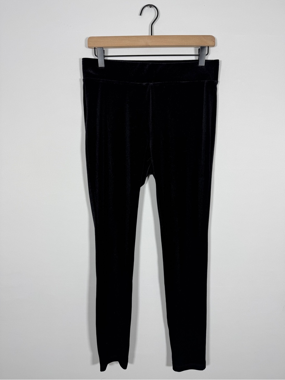 WP42 {LOFT} Black Velvet Elastic Waist Pull On Leggings Pants